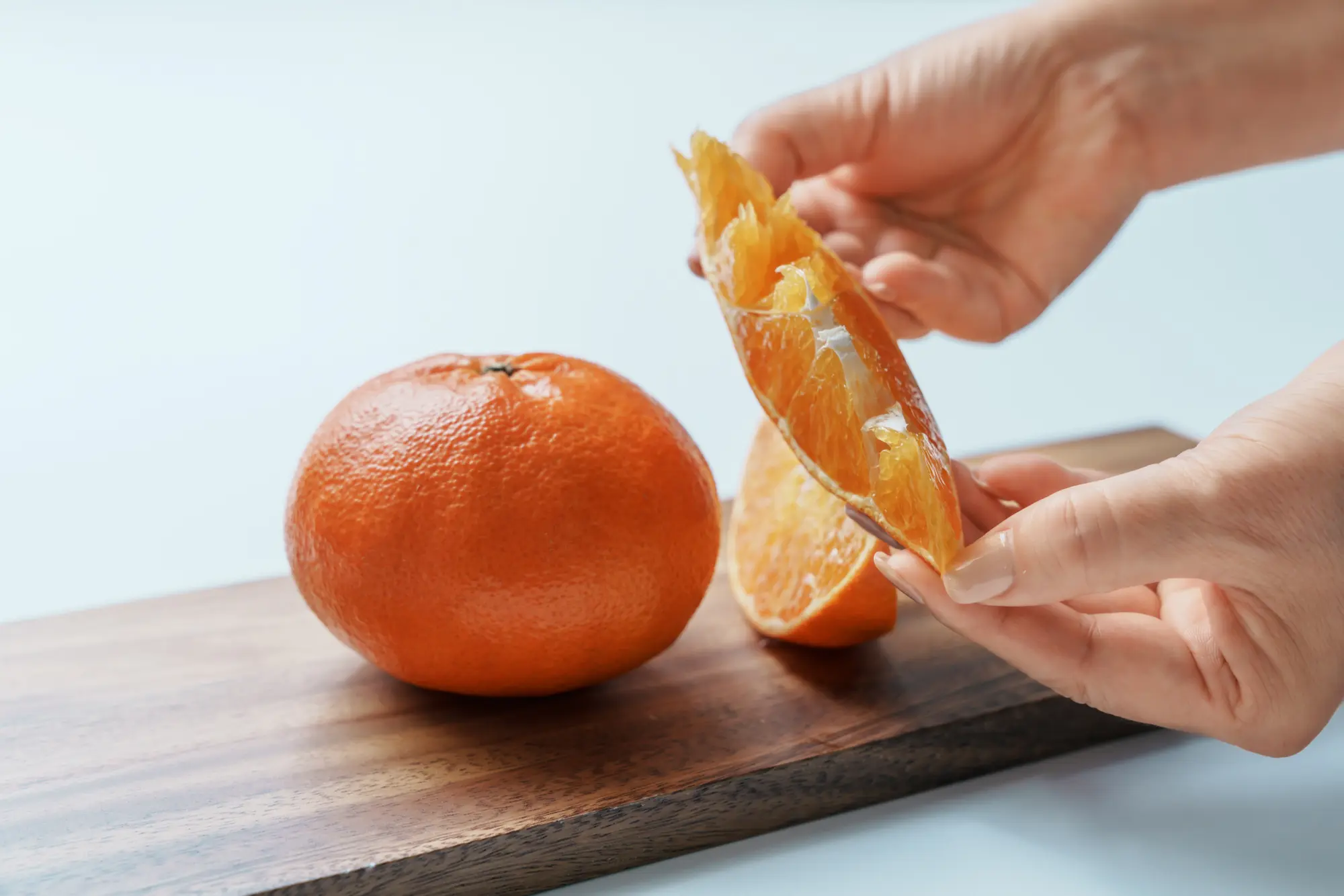 甘平の果肉はシャキシャキとしている